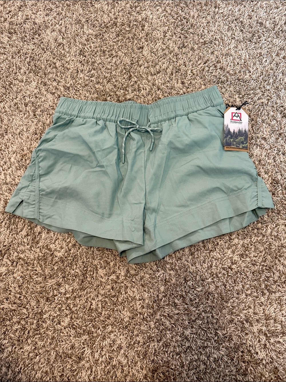 Avalanche Sage Green Athletic Drawstring Shorts